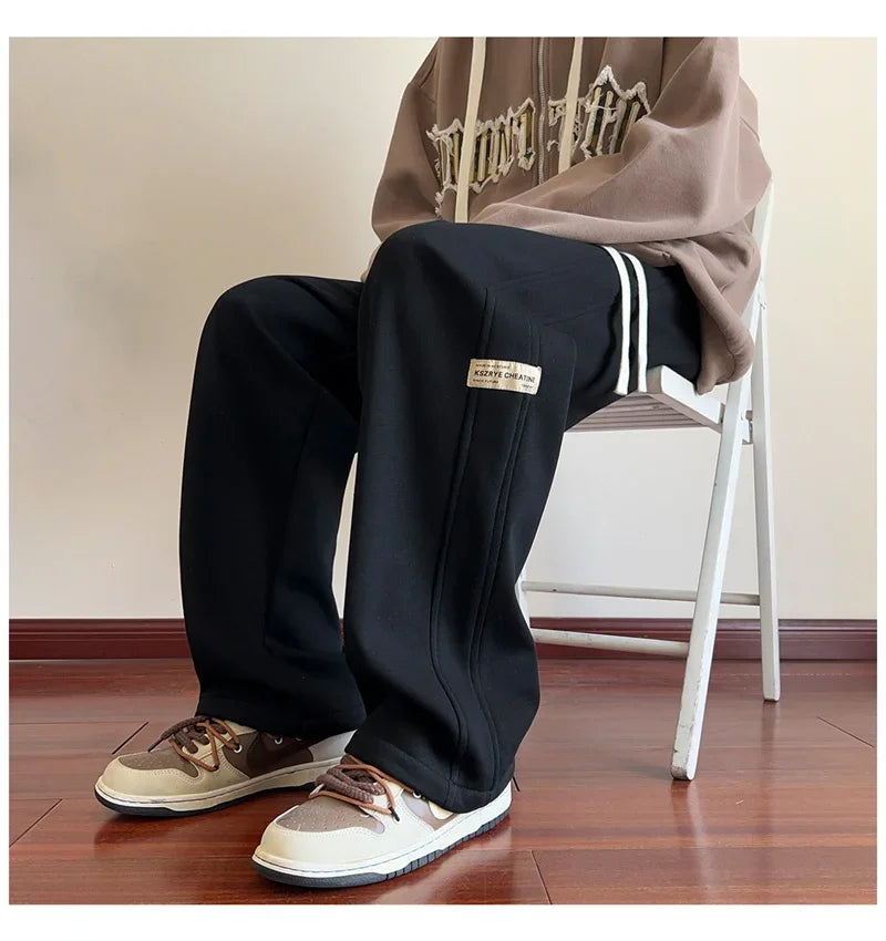 Retro Side Stripe Baggy Sweatpants