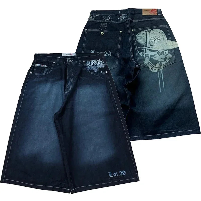 Blue Abyss Graphic Baggy Jorts