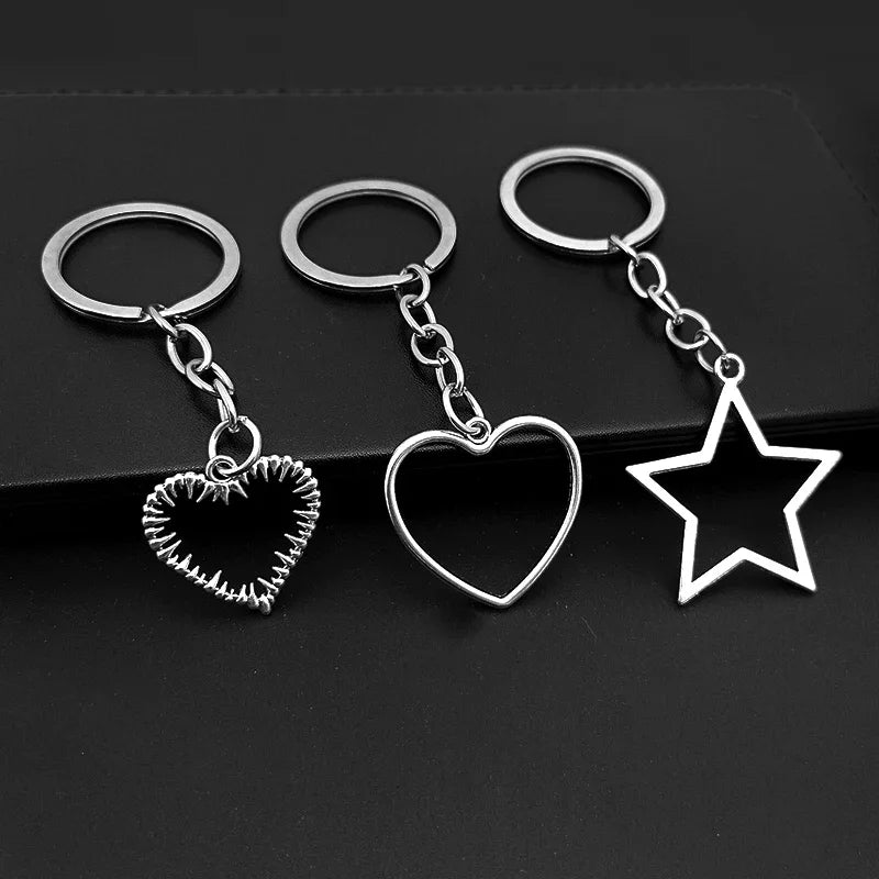 Ring Hollow Heart Keychains