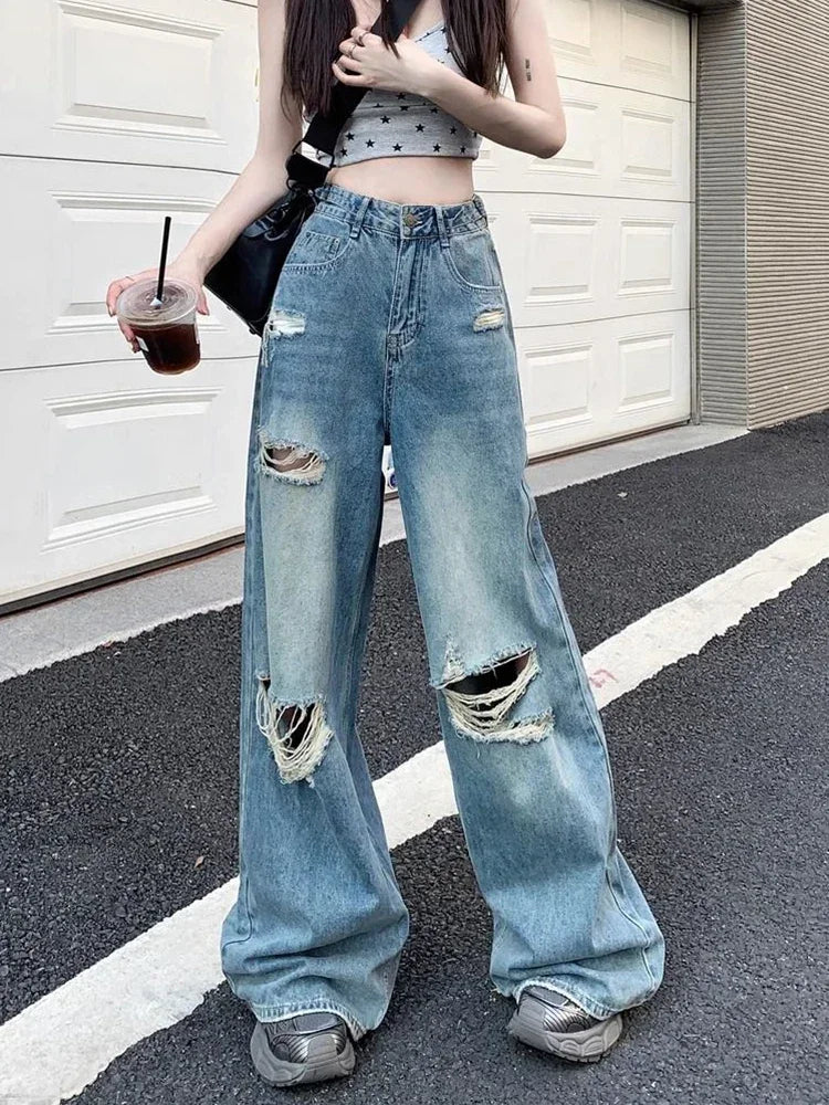 rendy Vintage Hole Jeans