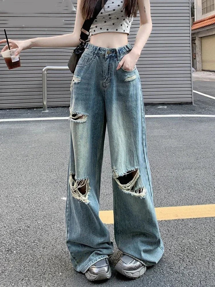 rendy Vintage Hole Jeans