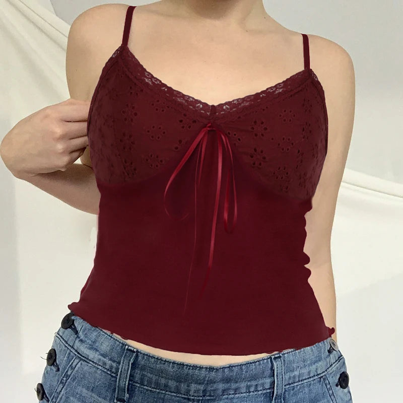 Vintage Patchwork Bow Camisole