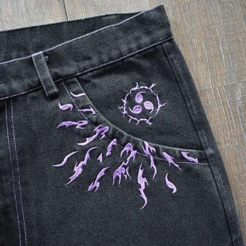 Y2K Anime Pattern Baggy Jeans