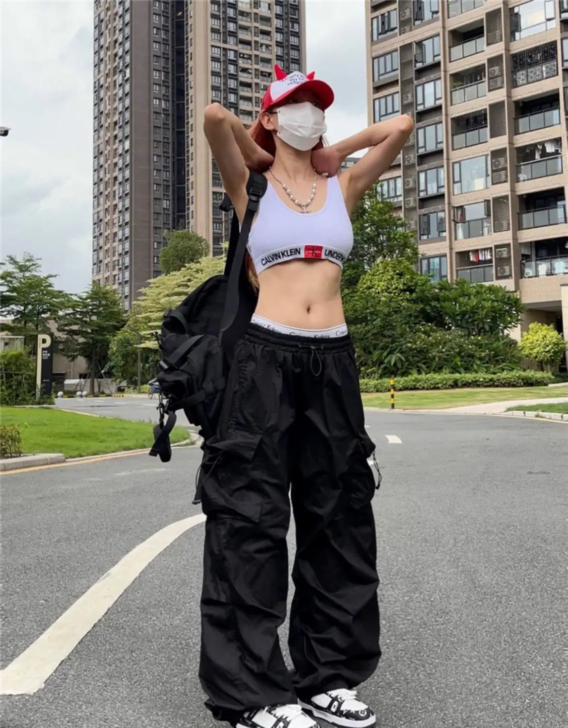 Streetwear Wide Leg Parachute Sweatpants