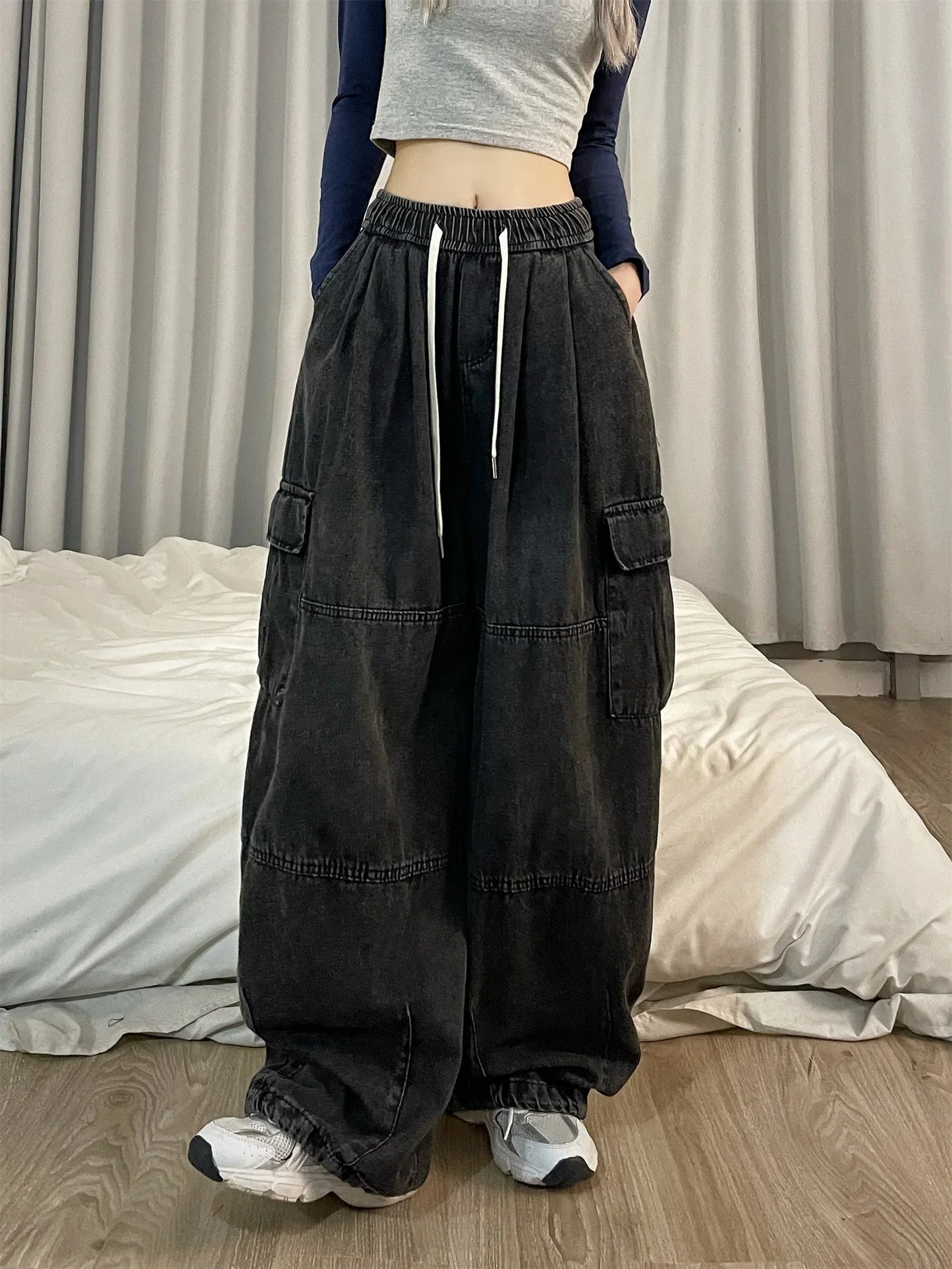 Vintage Blue Cargo Baggy Jeans