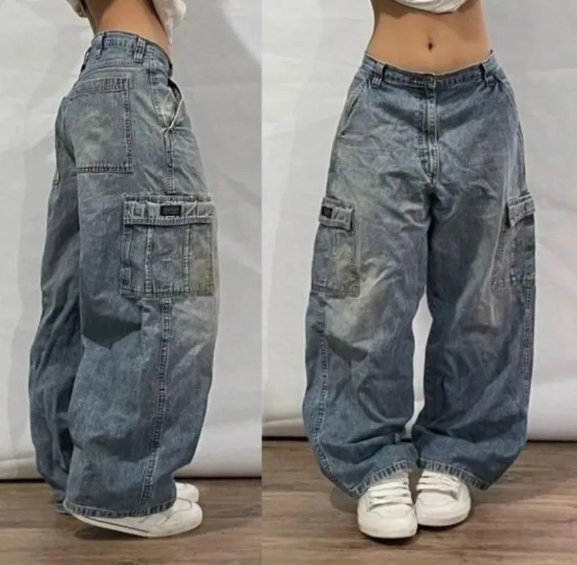 Streetwear Multi-Pocket Baggy Jeans