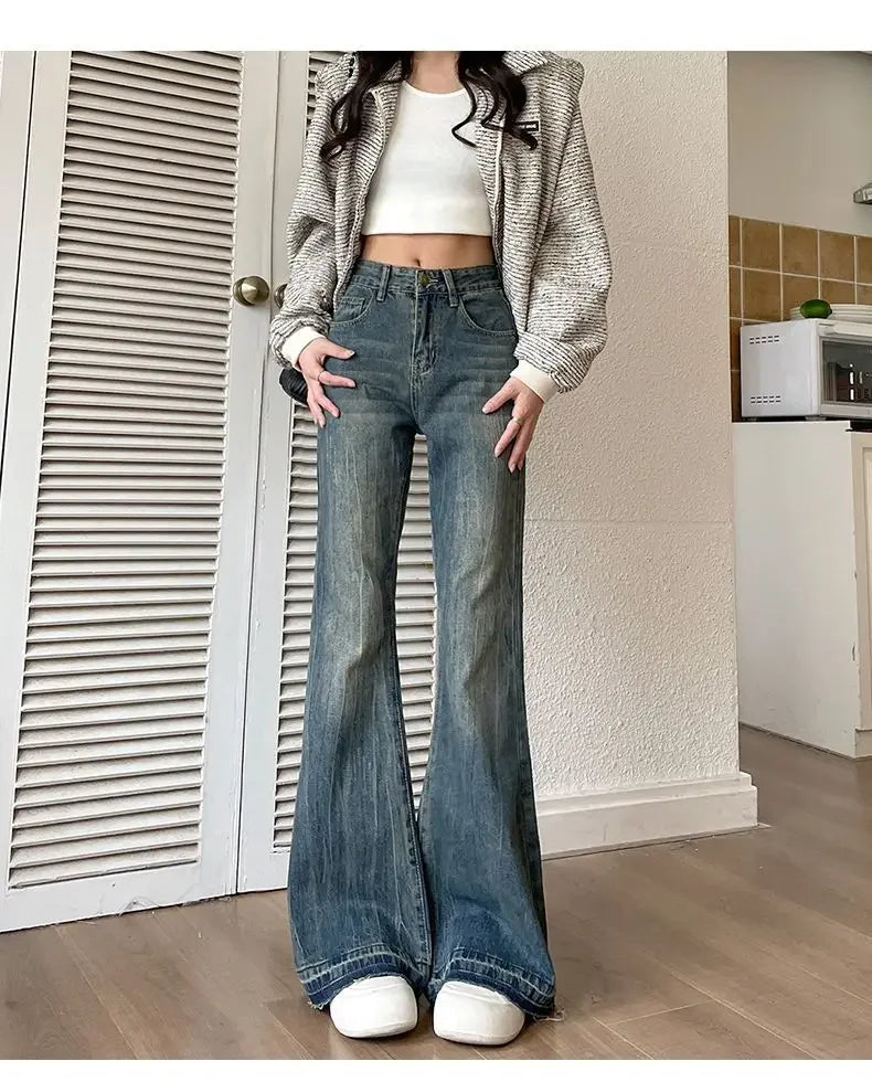 Baggy Flare Statement Jeans