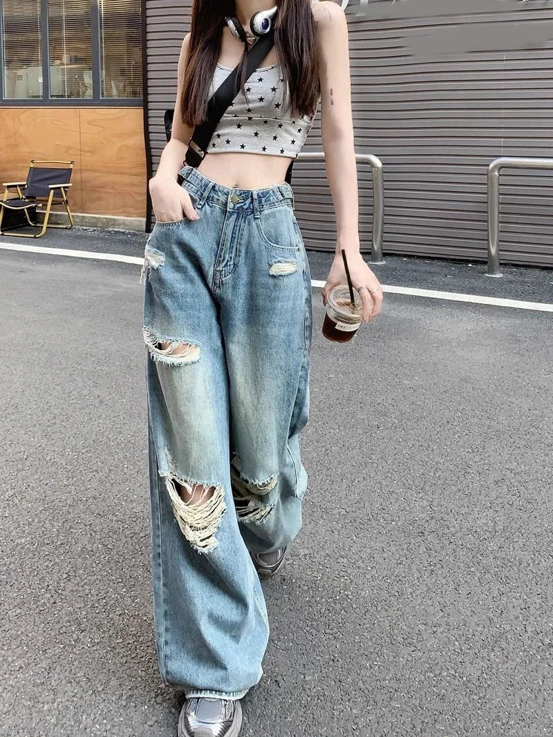 rendy Vintage Hole Jeans