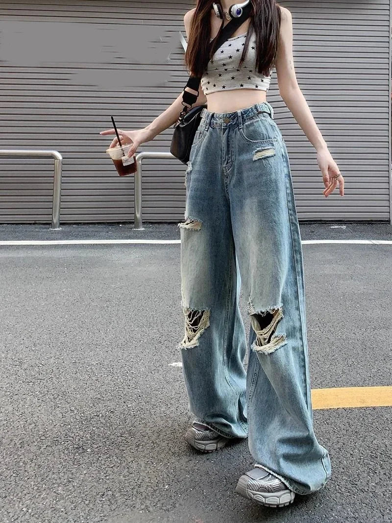 rendy Vintage Hole Jeans