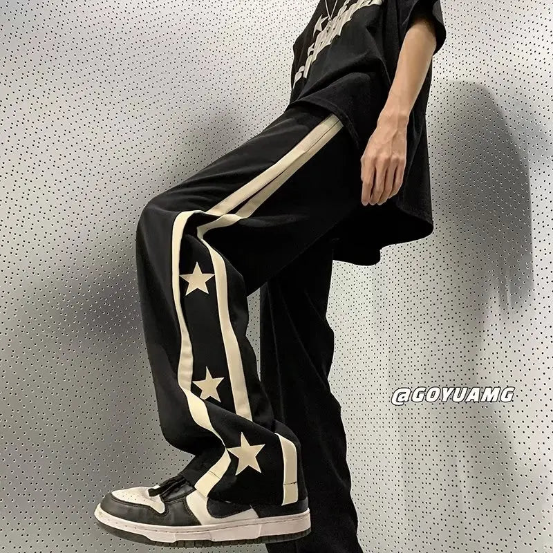 Star Graphic Wide-Leg Sweatpants