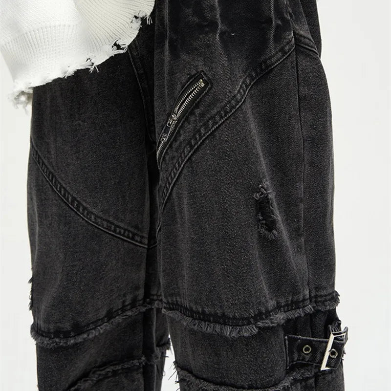 Kanye Y2K Streetwear Black Baggy Jeans