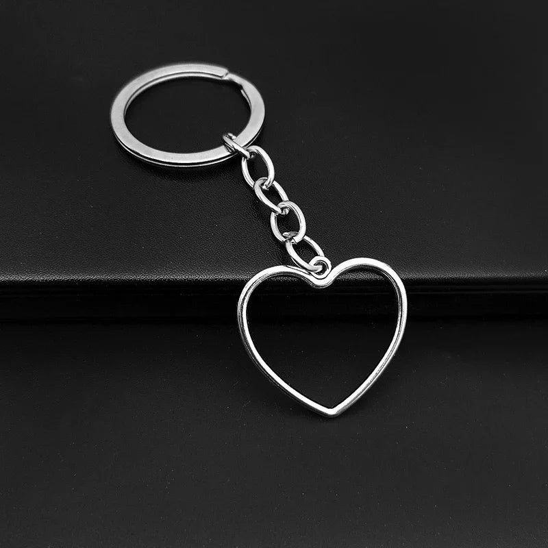 Ring Hollow Heart Keychains