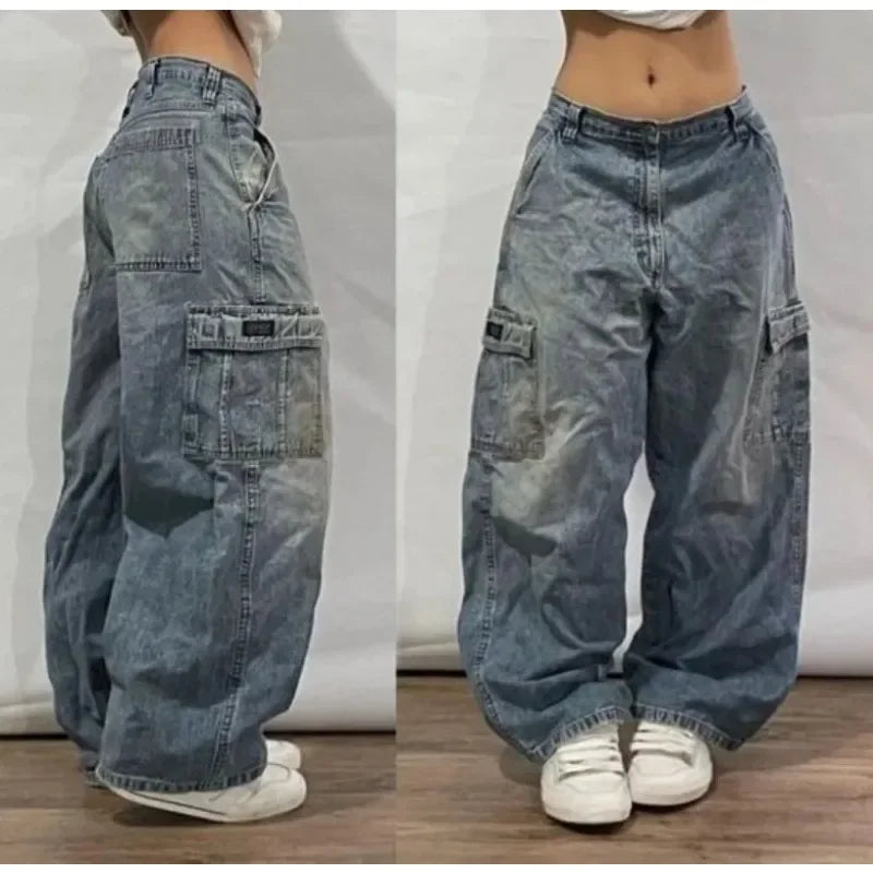 Streetwear Multi-Pocket Baggy Jeans