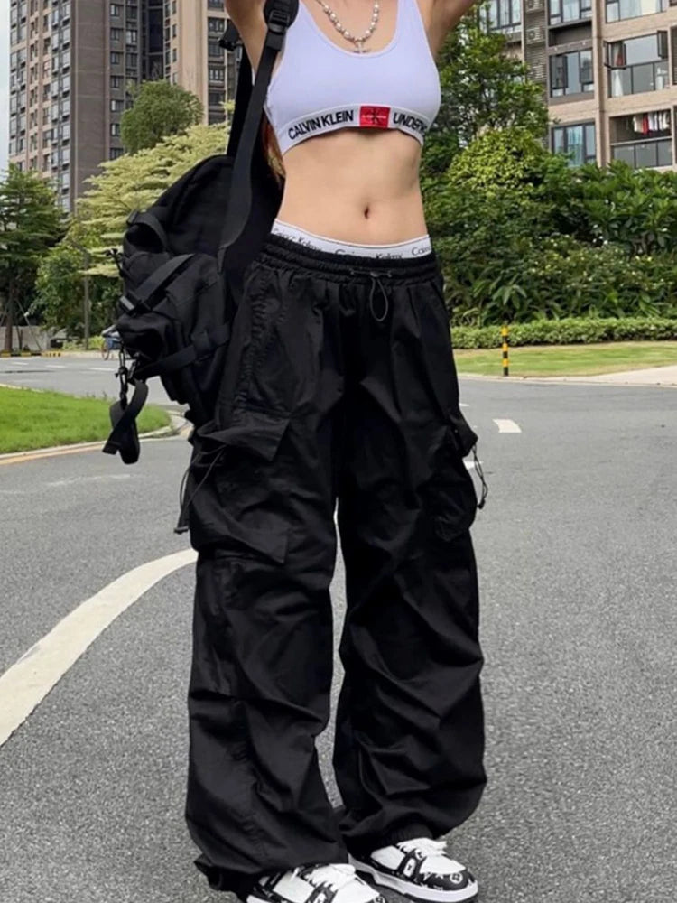 Streetwear Wide Leg Parachute Sweatpants