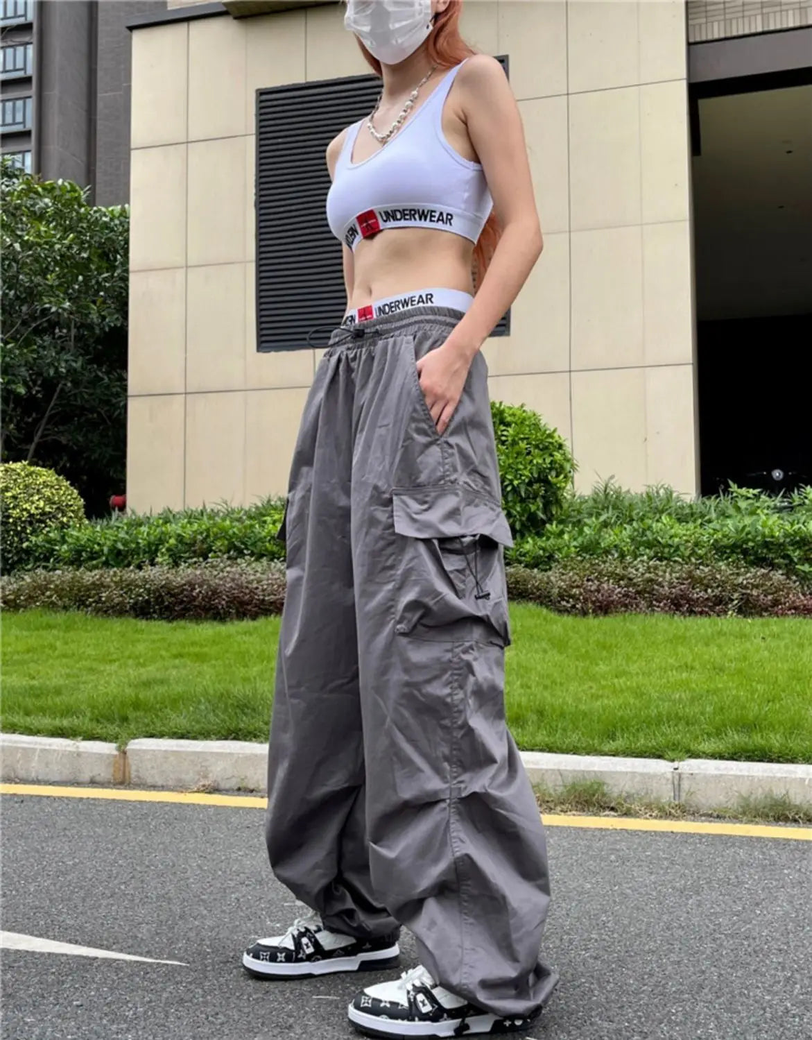 Streetwear Wide Leg Parachute Sweatpants