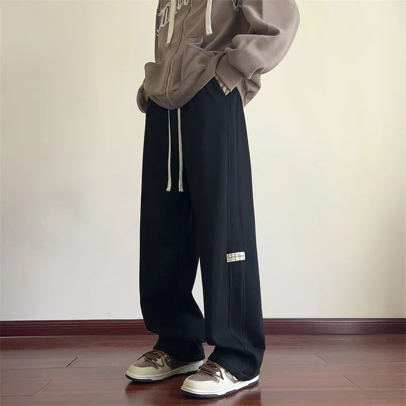 Retro Side Stripe Baggy Sweatpants