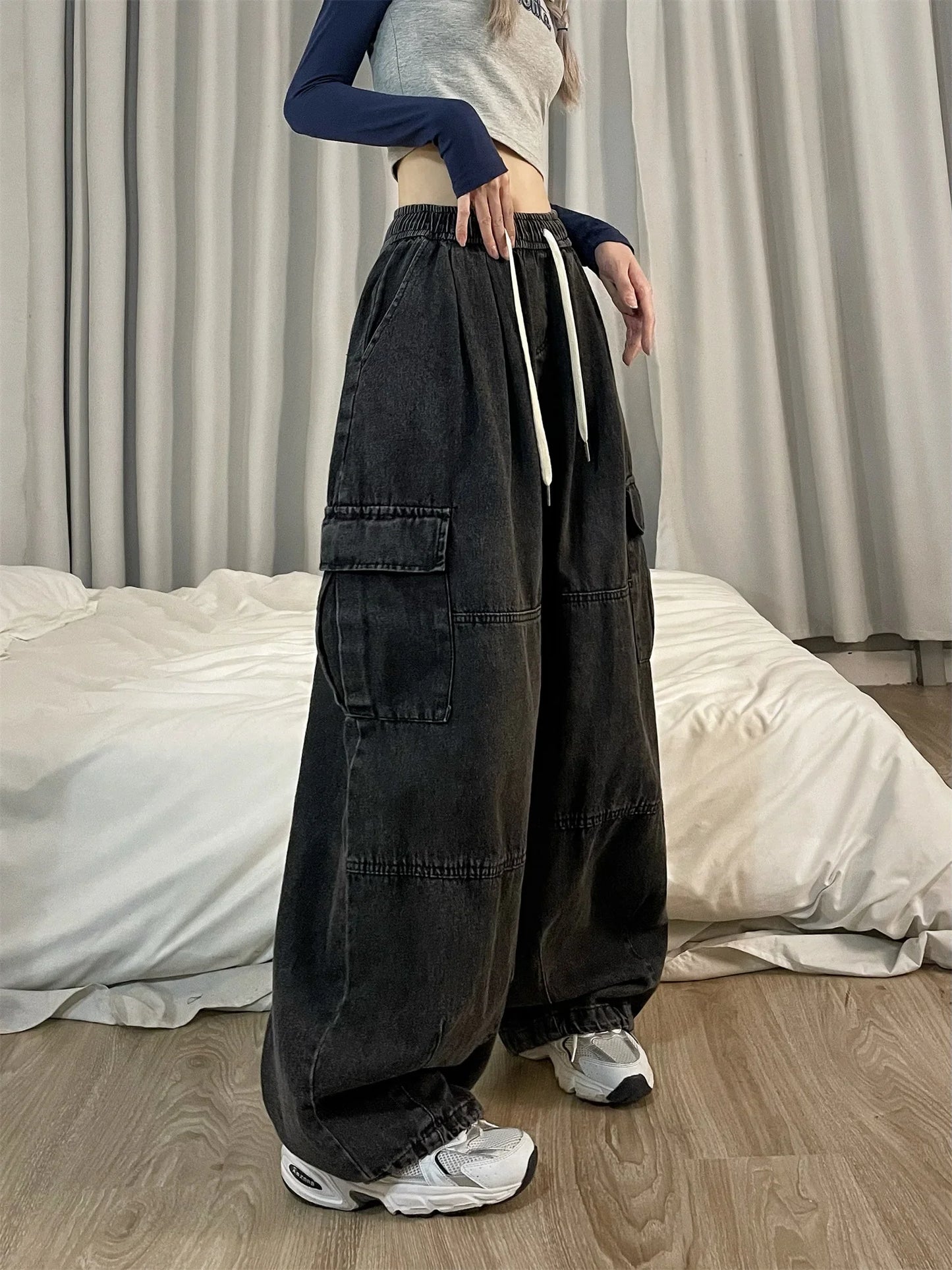 Vintage Blue Cargo Baggy Jeans