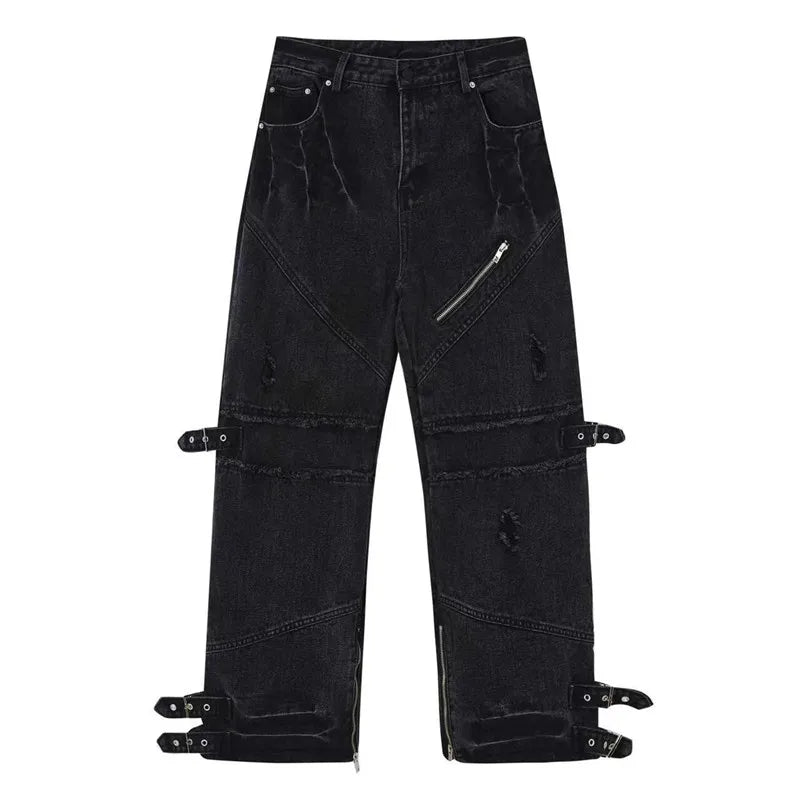 Kanye Y2K Streetwear Black Baggy Jeans