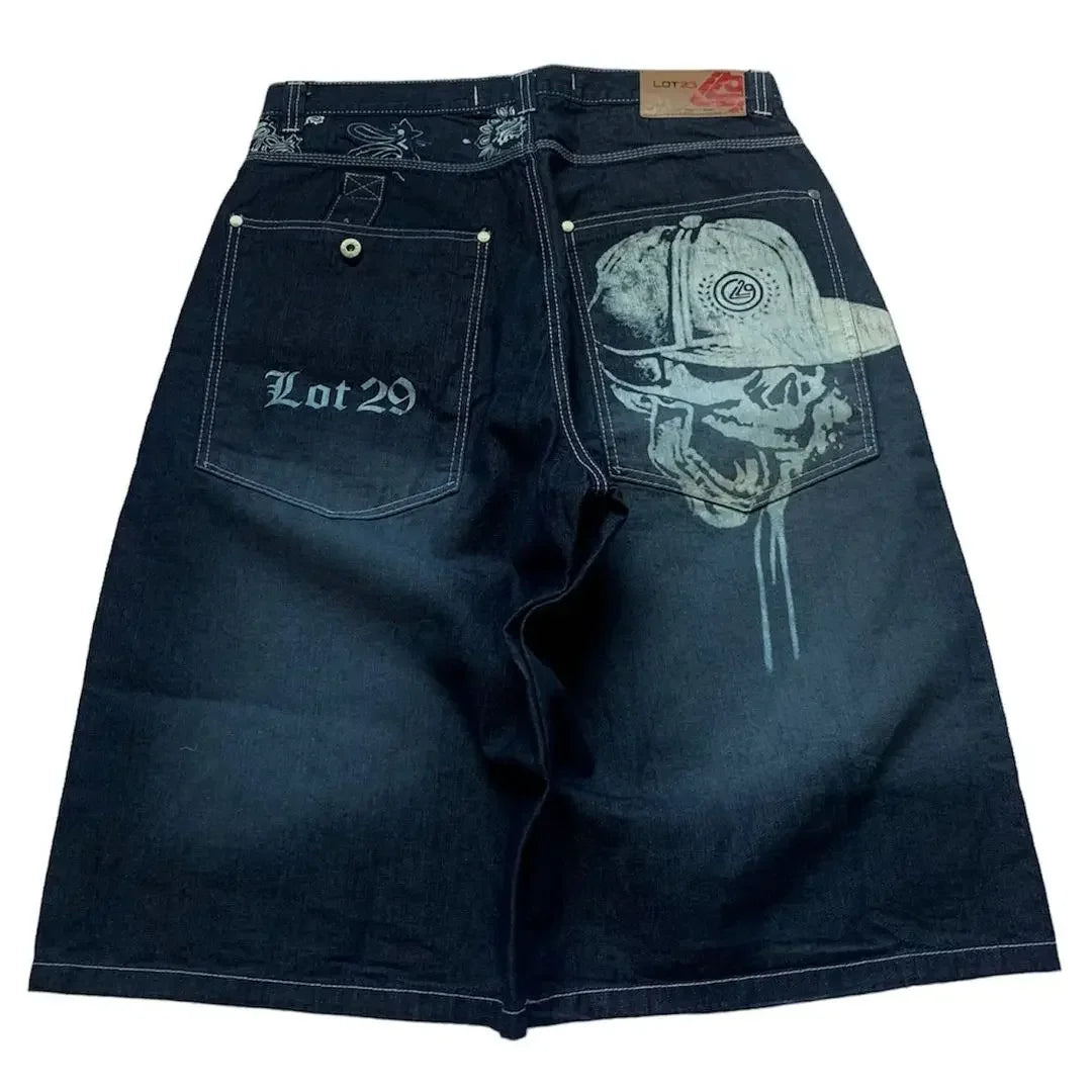 Blue Abyss Graphic Baggy Jorts