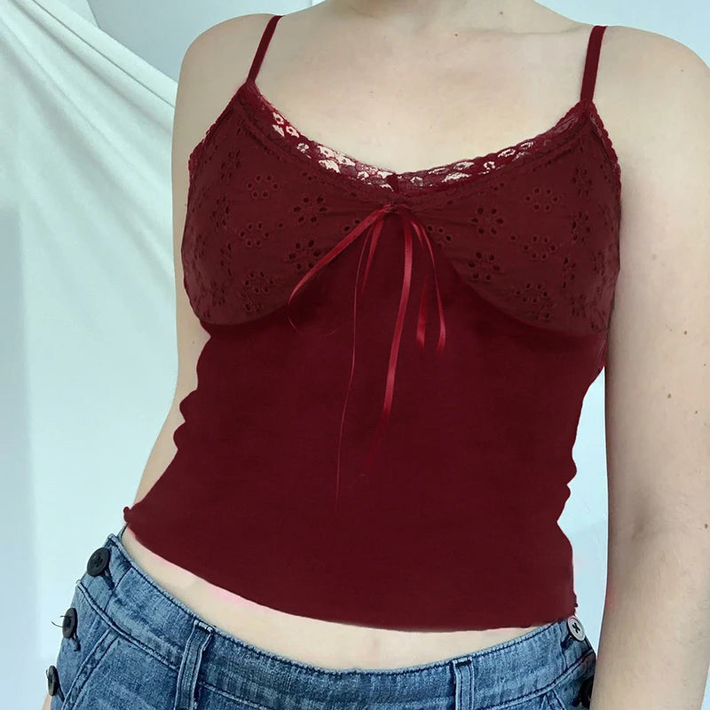 Vintage Patchwork Bow Camisole