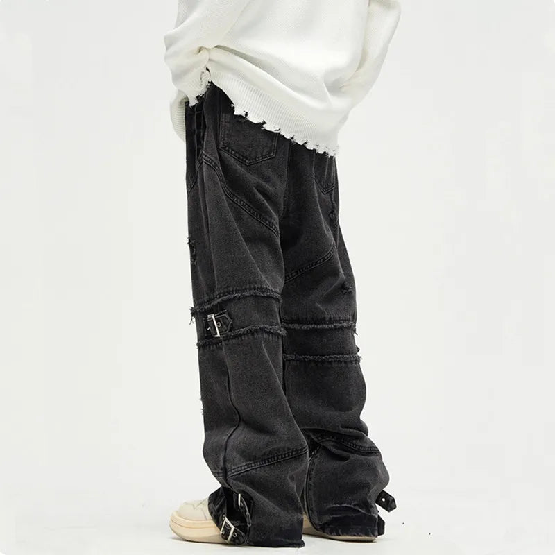 Kanye Y2K Streetwear Black Baggy Jeans