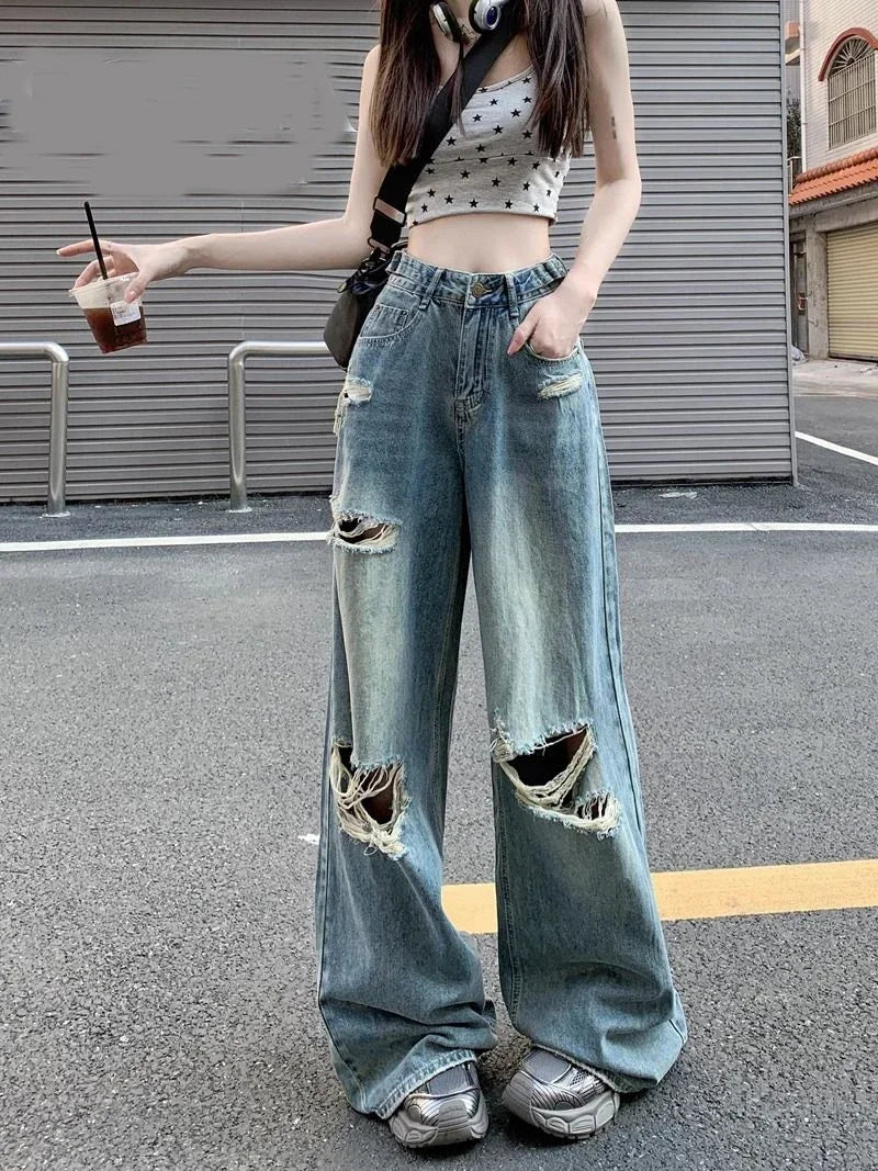 rendy Vintage Hole Jeans