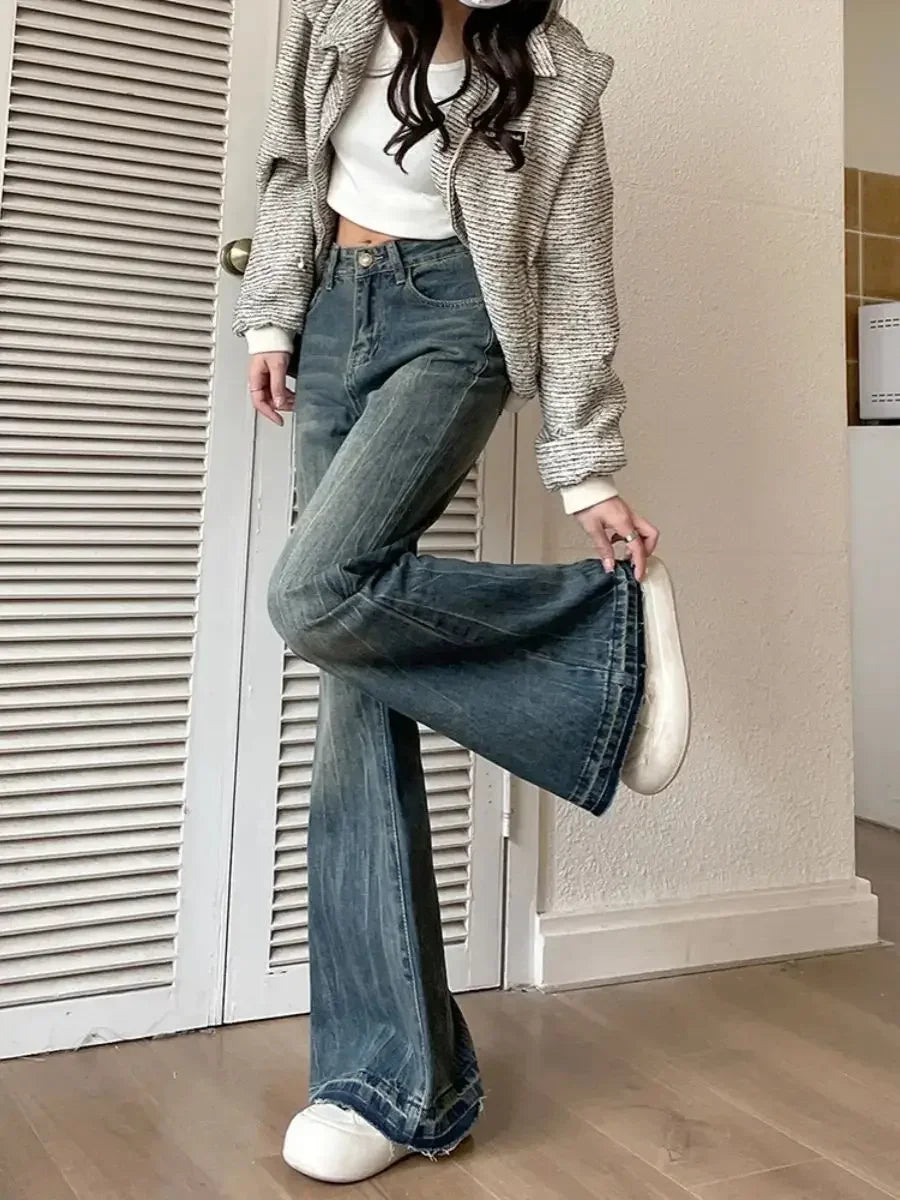 Baggy Flare Statement Jeans