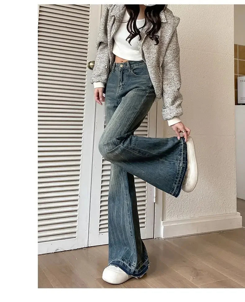 Baggy Flare Statement Jeans