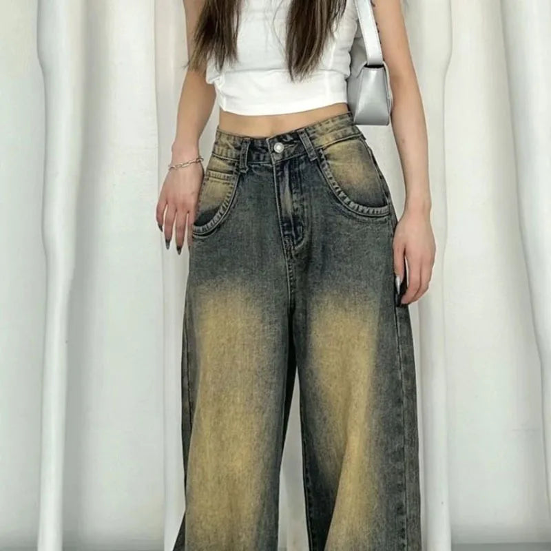 High-Waist Y2K Denim Jeans