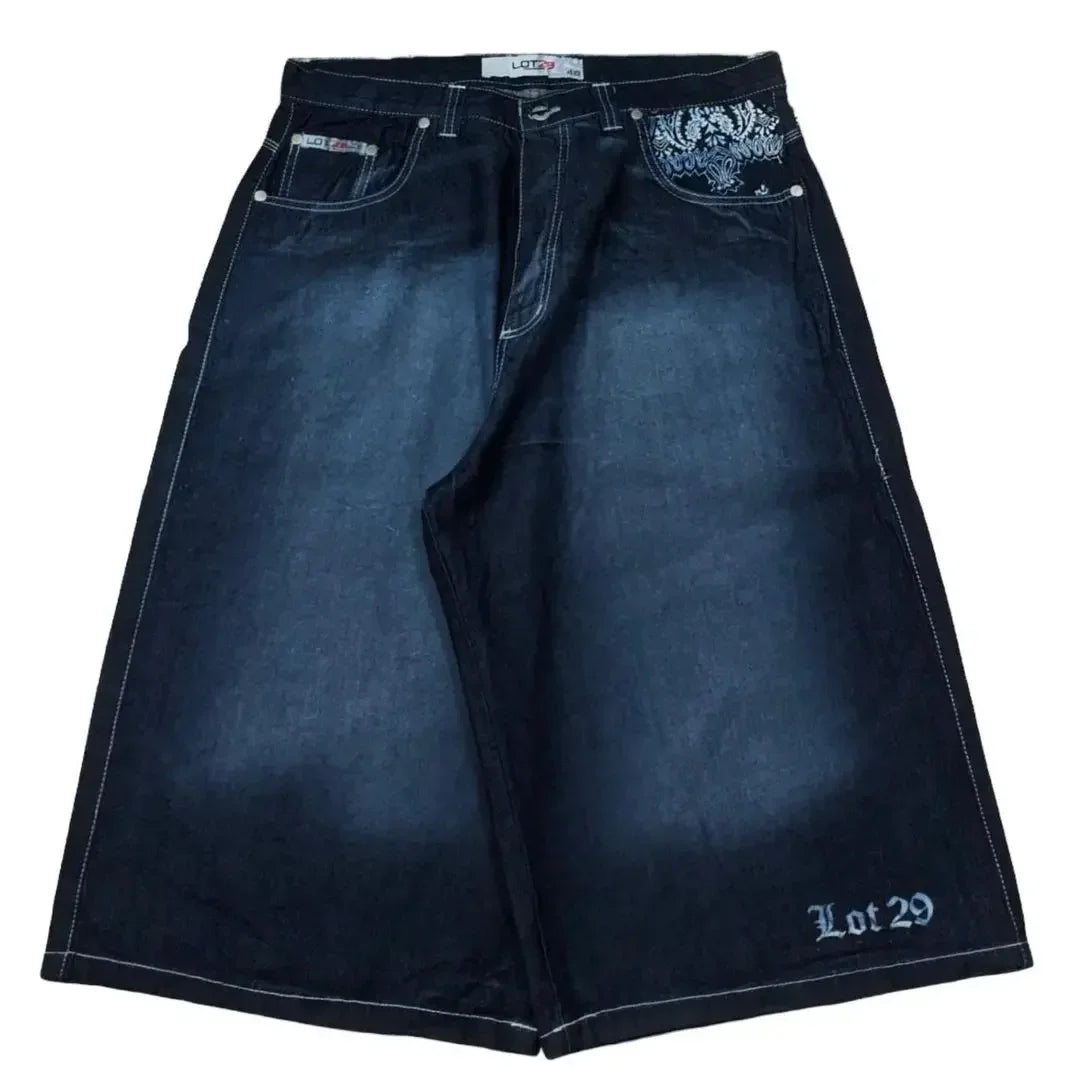 Blue Abyss Graphic Baggy Jorts