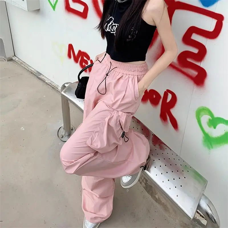 Streetwear Wide Leg Parachute Sweatpants