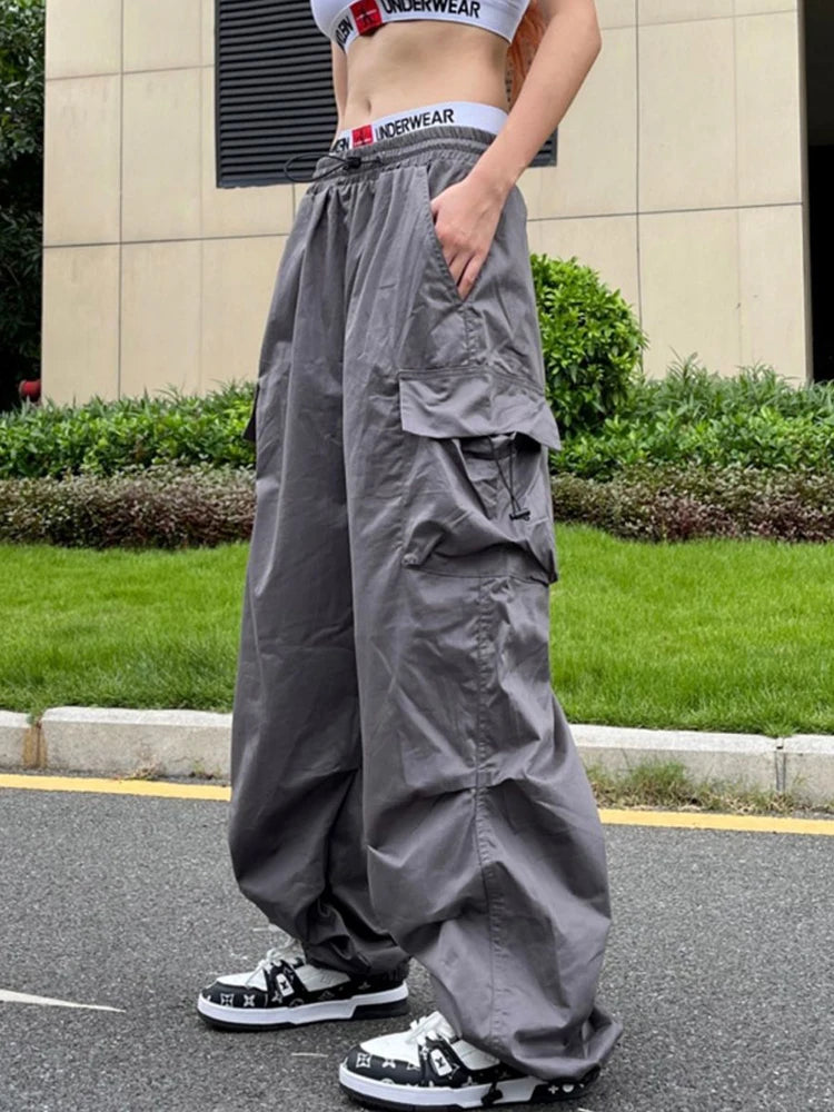 Streetwear Wide Leg Parachute Sweatpants